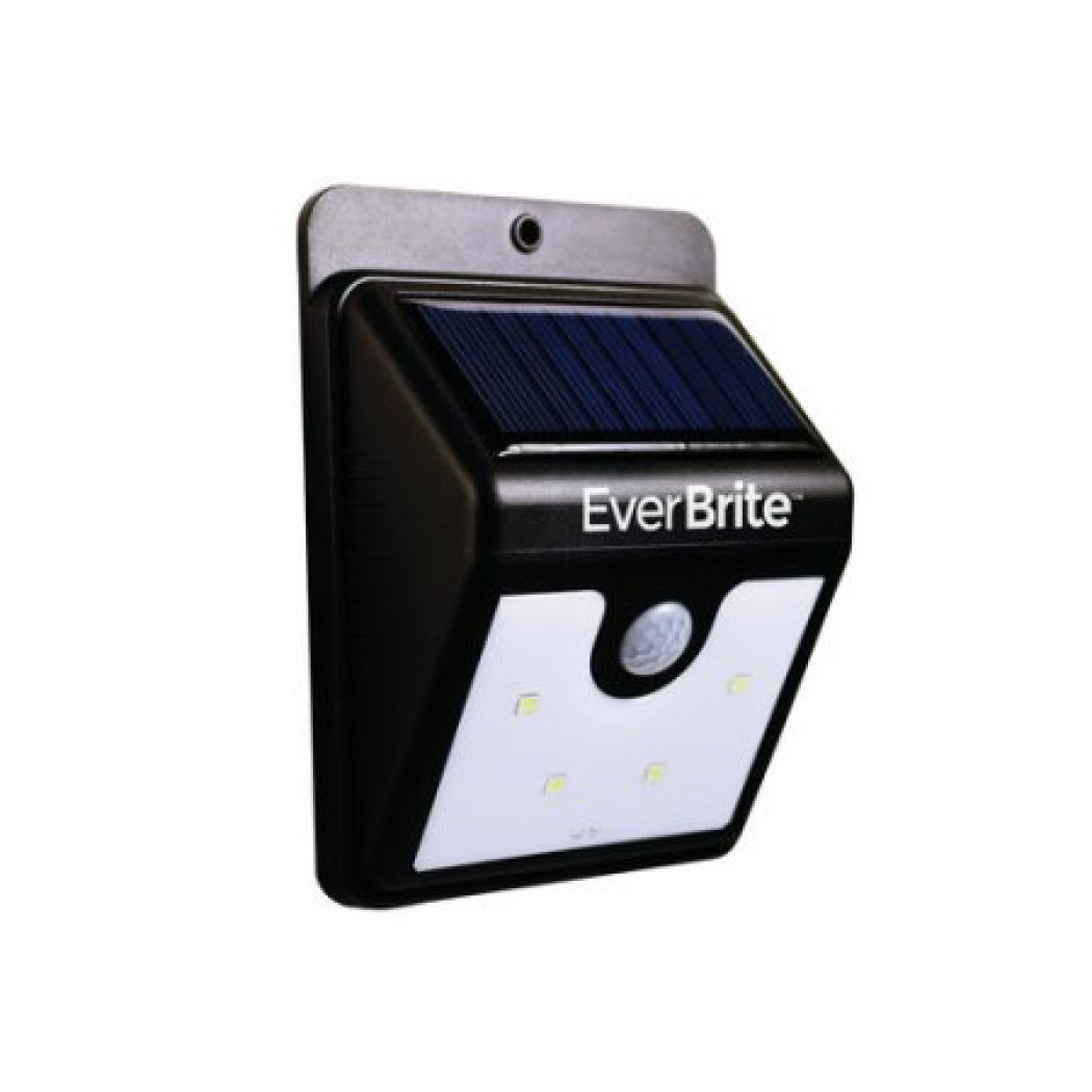 Ever Brite Motion Activated LED Solar Light Black